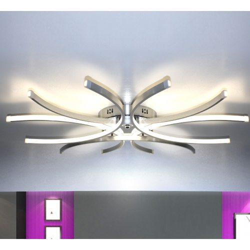 Srebrny plafon LED z pilotem 80cm 4000K 50Watt - P146